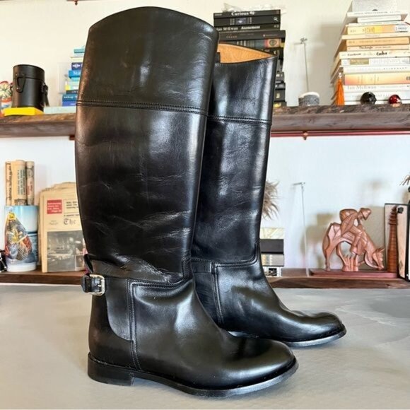 Ralph Lauren Collection Equestrian Black Riding Boots - Picture 1 of 9